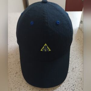 Black Cap with Blue Accents